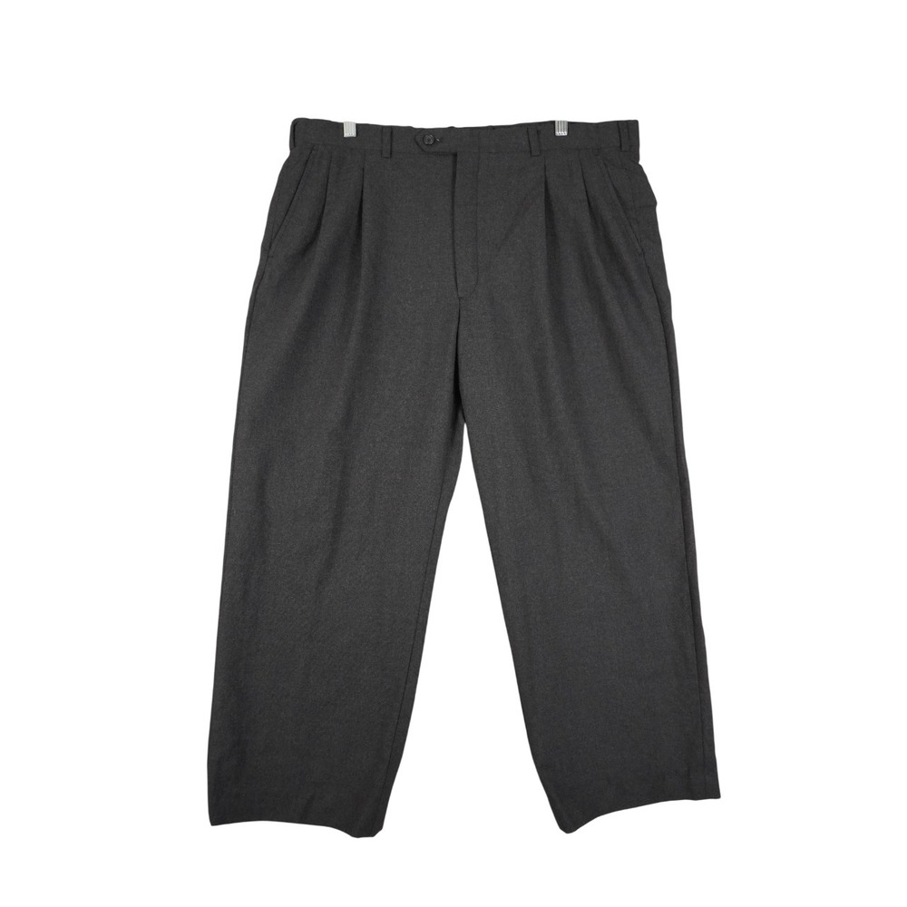 Burberry & Loro Piana Pants Mens 38x25 Black Super 100s 100% Wool Pleated